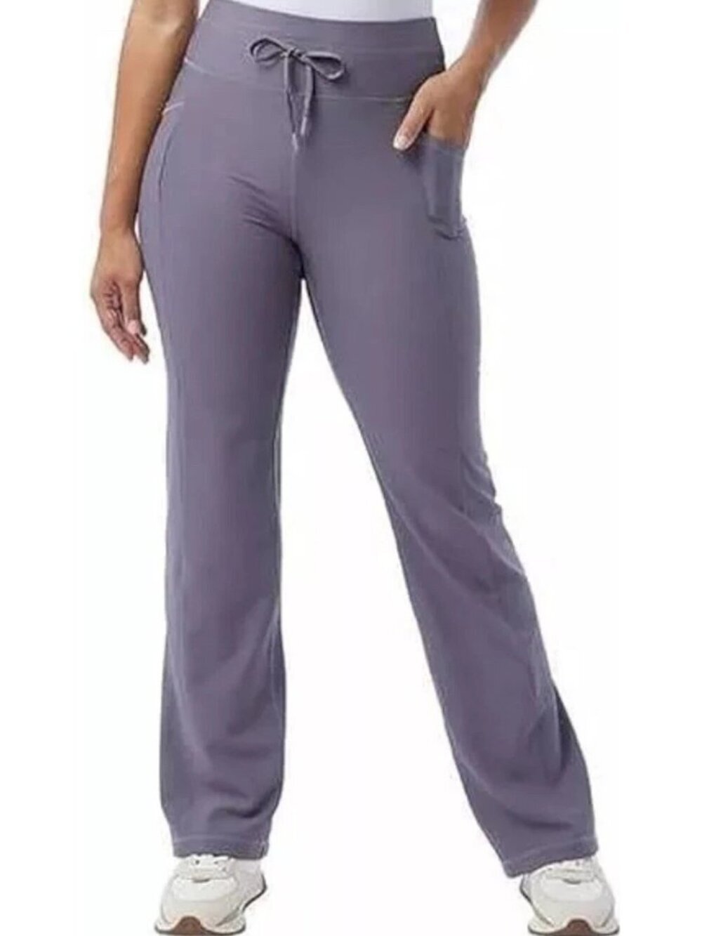32 Degrees Cool Women's S Wide-Leg Pants With Pockets Purple B1338